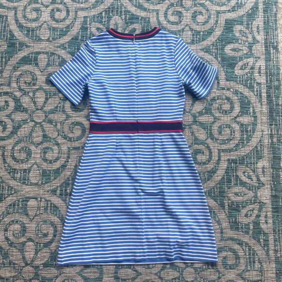Draper James Blue & White Striped Short Sleeve A-Line‎ Dress - Size S - Picture 3 of 11